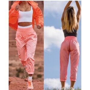 FP Movement The Way Home Joggers Hot Watermelon Papaya Pink Pants Women S